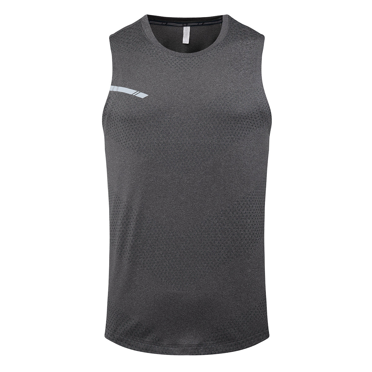 Men's solid color reflective quick drying vest in linen gray