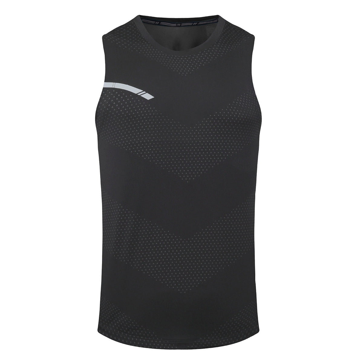 Men's solid color reflective quick drying vest in black