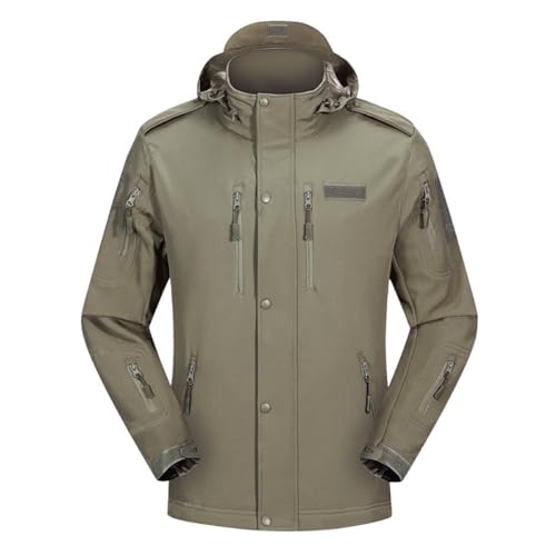 YOUTHUP Men's Waterproof Windbreaker Hooded Jacket Military Camouflage Jackets Waterproof Rain Jacket