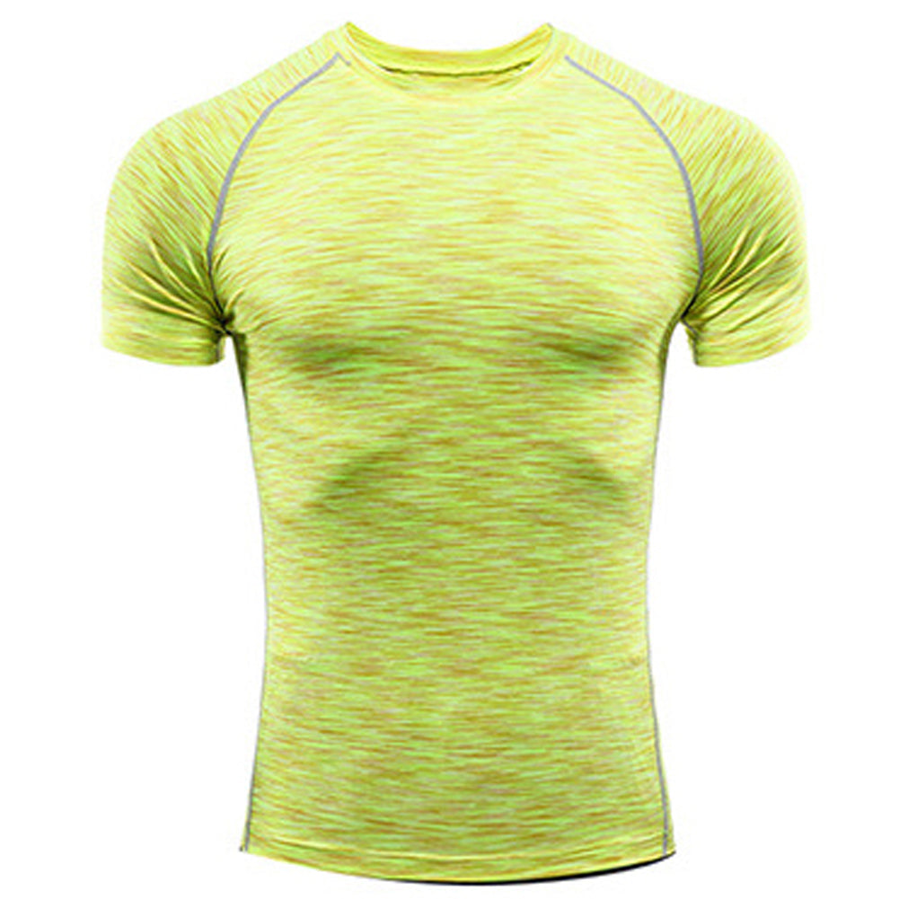 Men's Color Block Round Neck Long Sleeve T-Shirt Matcha