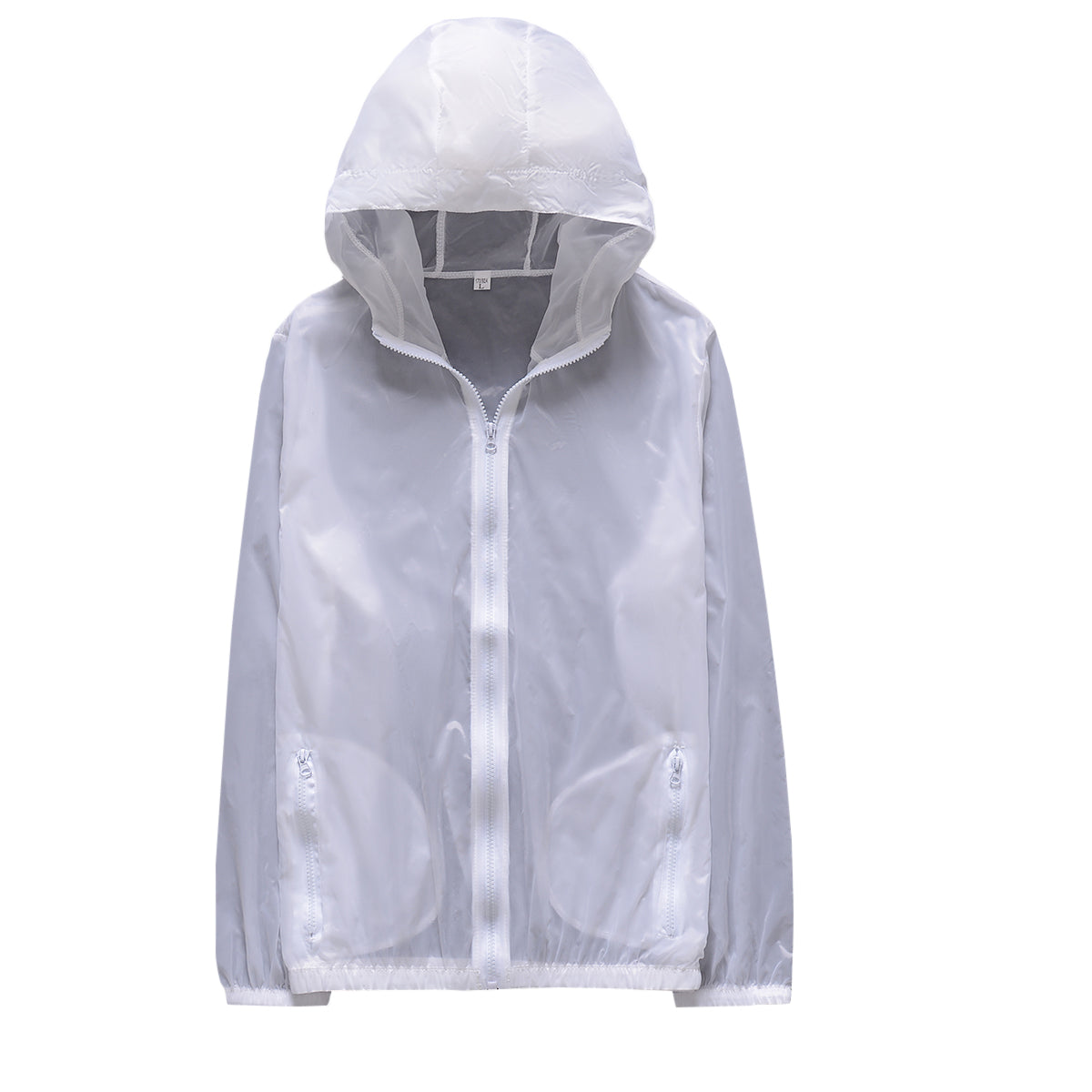 Men's hooded summer thin sunscreen suit white