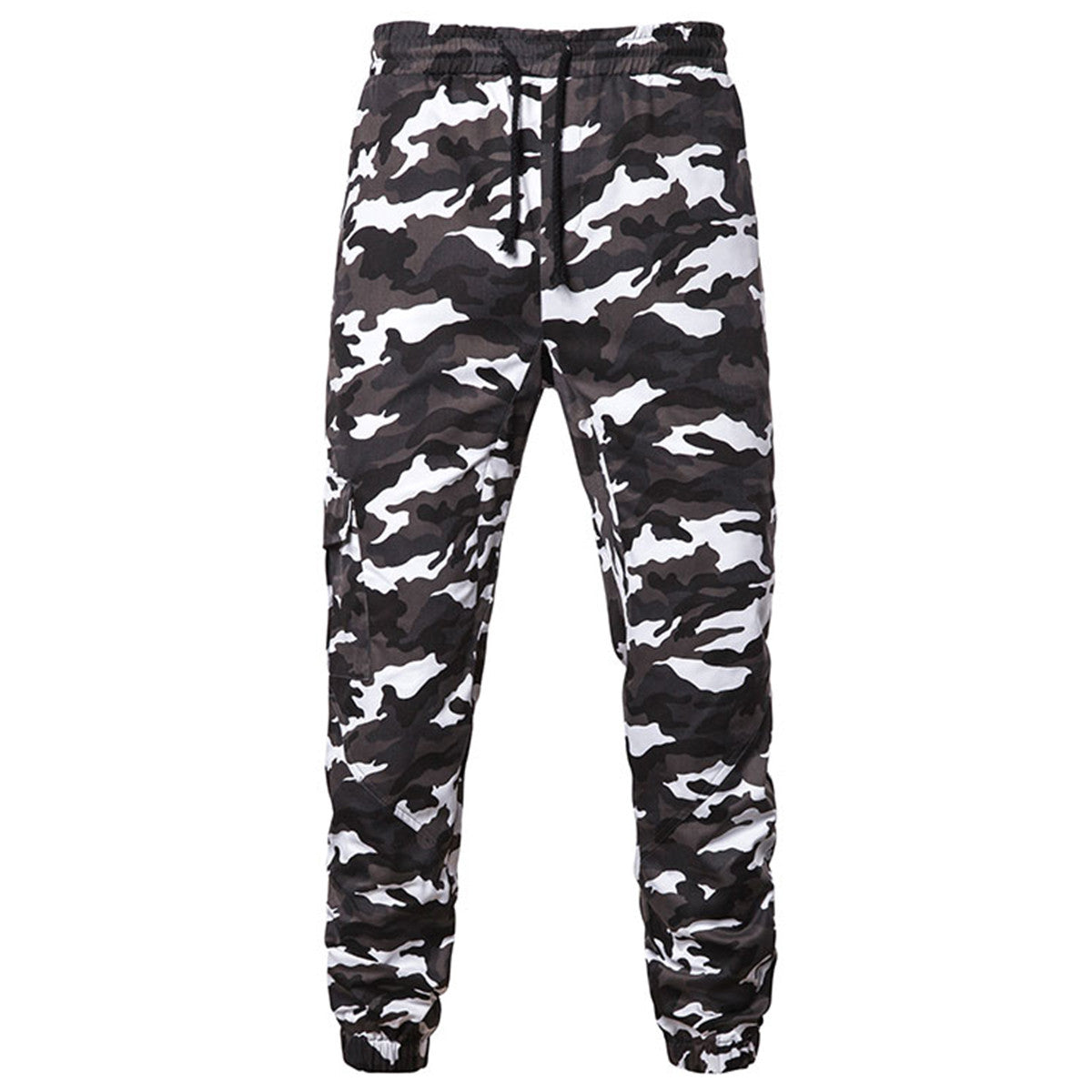 Men's camouflage sports casual pants white
