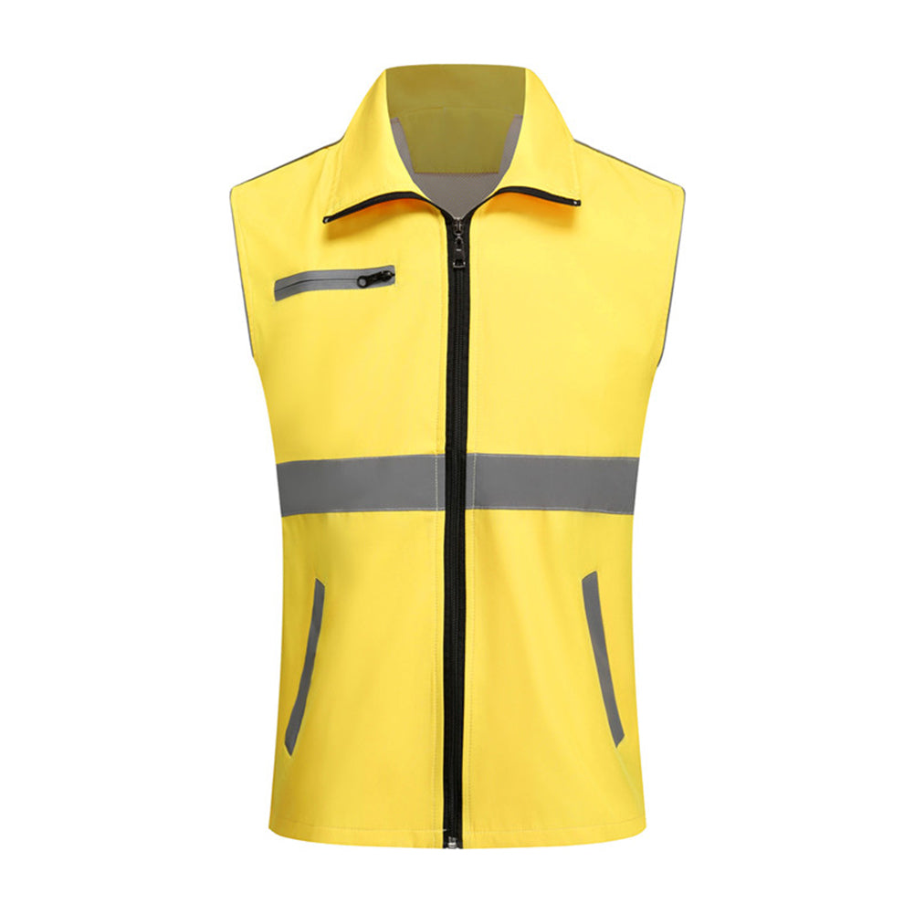 Men's reflective lapel vest in yellow