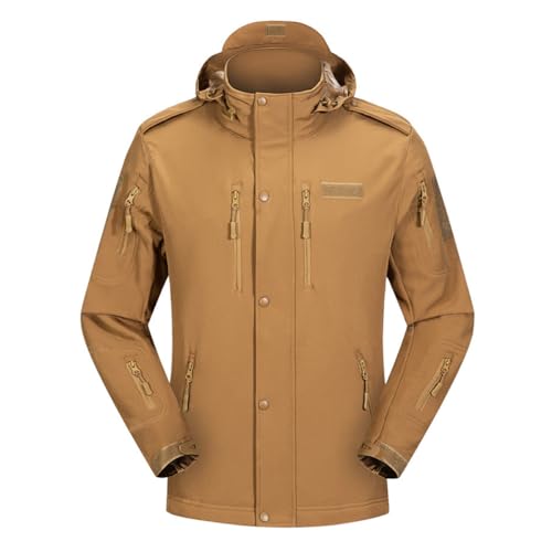 YOUTHUP Men's Waterproof Windbreaker Hooded Jacket Military Camouflage Jackets Waterproof Rain Jacket