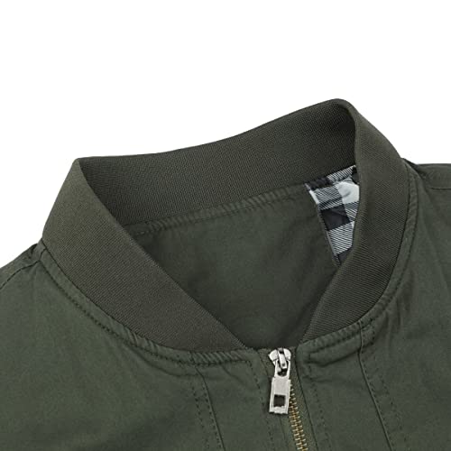 YOUTHUP Mens Classic Bomber Jacket Casual Lightweight Harrington Sports Jackets Zip Windbreaker