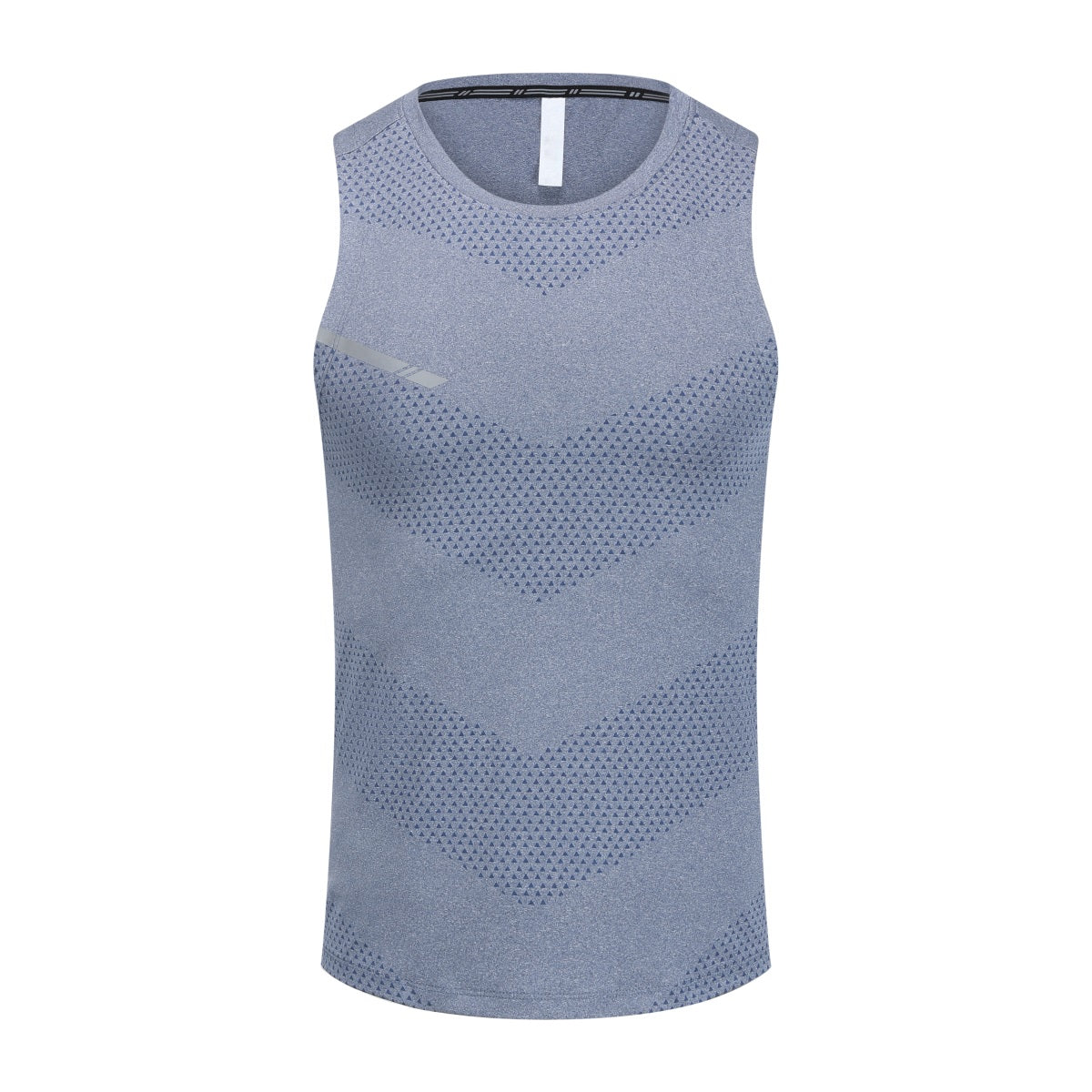 Men's solid color reflective quick drying vest gray blue