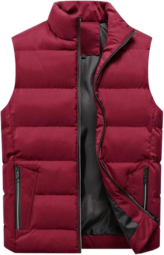 YOUTHUP Men's Sleeveless Down Jacket, Ultra Lightweight Vest, Parka Coat with Zip.