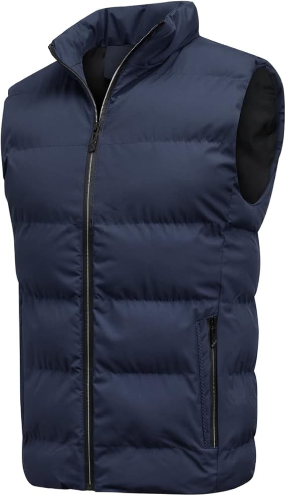 YOUTHUP Men's Sleeveless Down Jacket, Ultra Lightweight Vest, Parka Coat with Zip.
