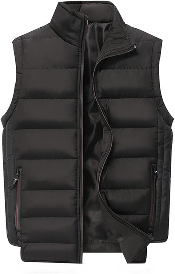 YOUTHUP Men's Sleeveless Down Jacket, Ultra Lightweight Vest, Parka Coat with Zip.