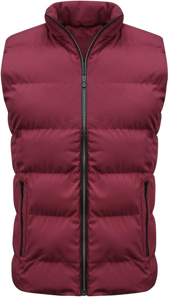 YOUTHUP Men's Sleeveless Down Jacket, Ultra Lightweight Vest, Parka Coat with Zip.