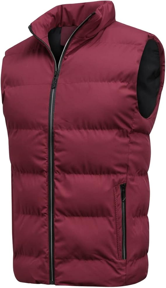 YOUTHUP Men's Sleeveless Down Jacket, Ultra Lightweight Vest, Parka Coat with Zip.