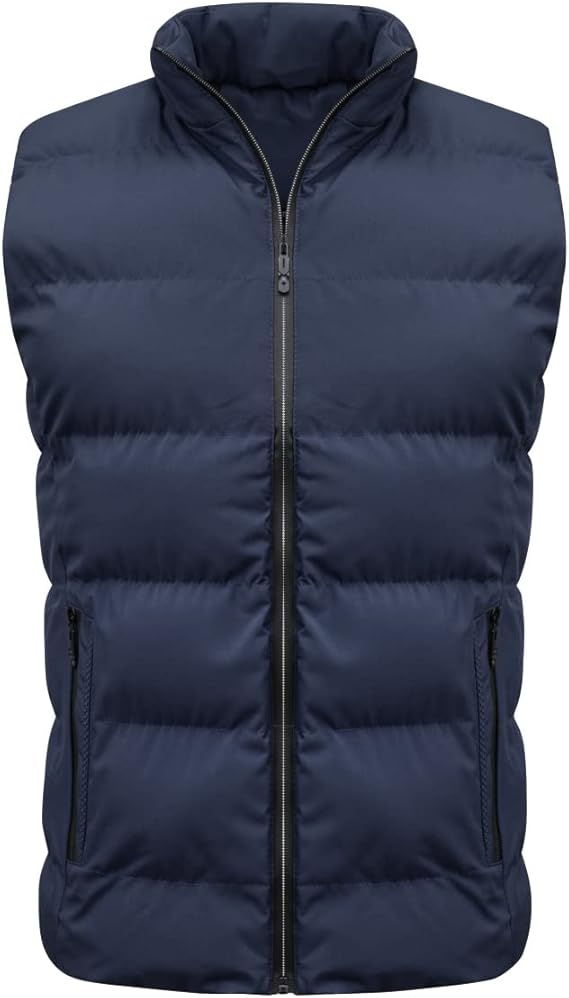 YOUTHUP Men's Sleeveless Down Jacket, Ultra Lightweight Vest, Parka Coat with Zip.