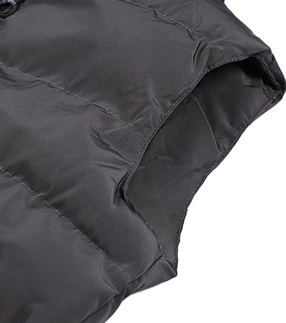 YOUTHUP Men's Gilet with Hood Winter Quilted Body Warmer Thick Windproof Outwear Sleeveless Puffer Coat