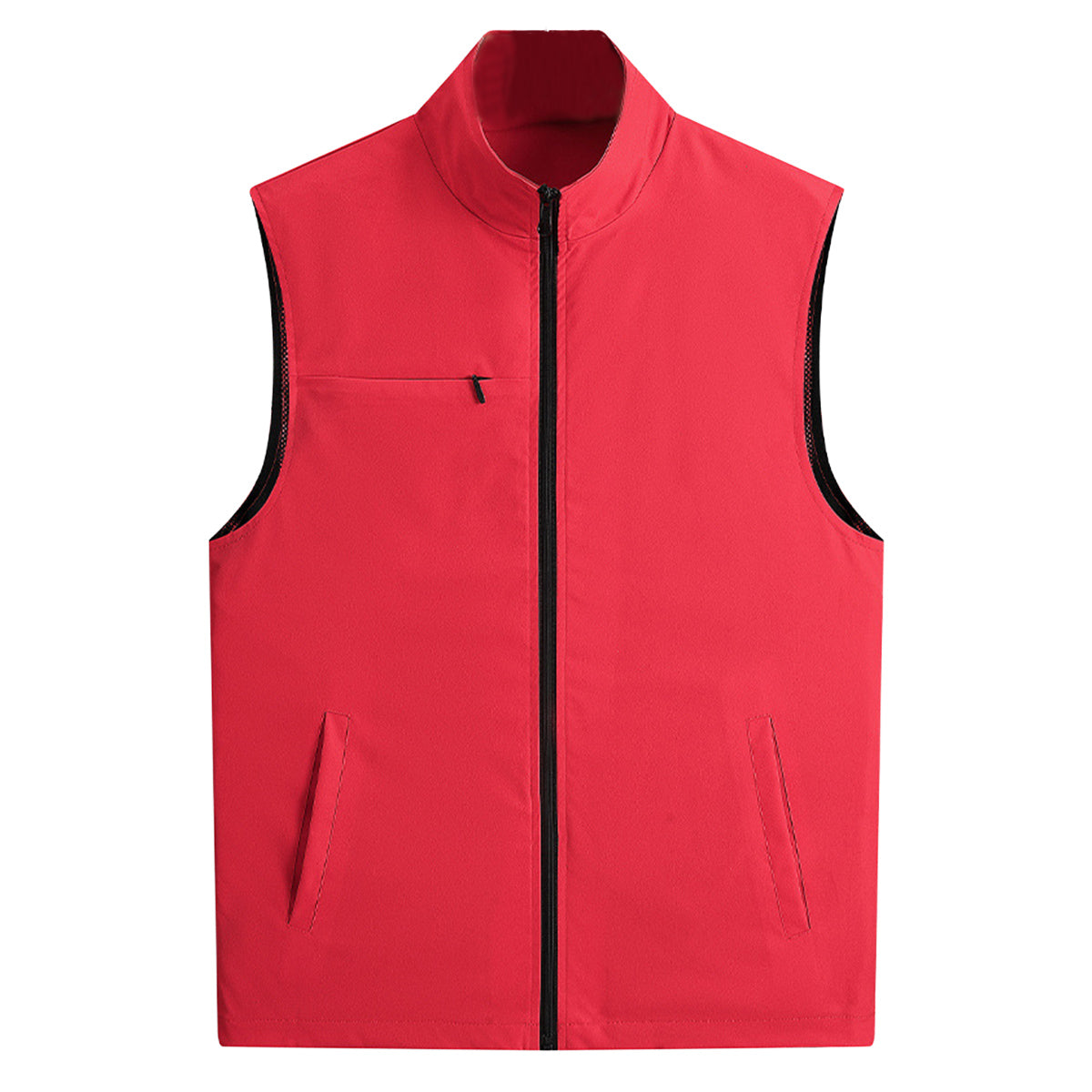 Men's solid outdoor vest red
