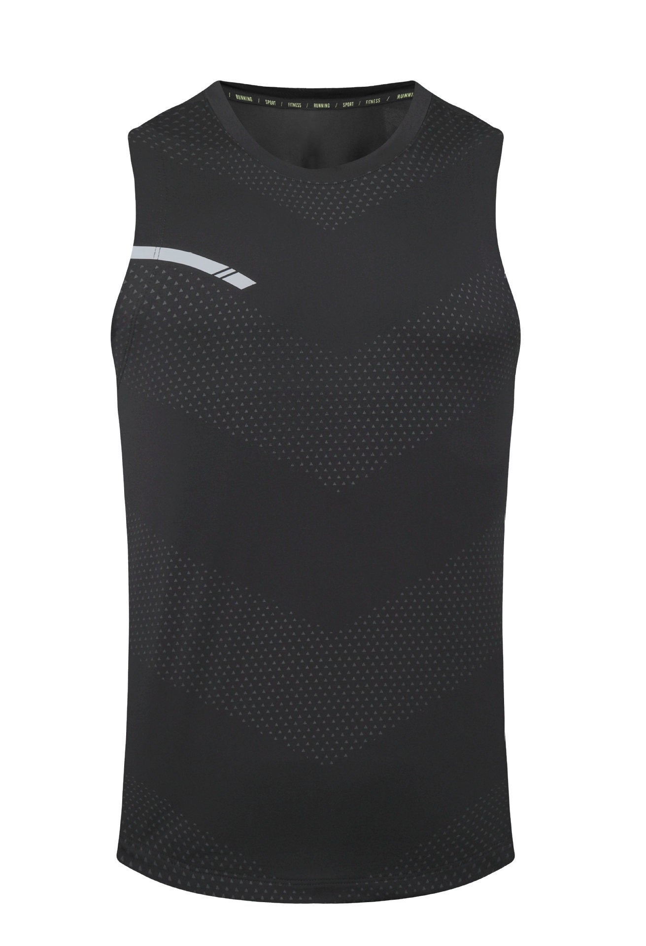 Men's solid color reflective quick drying vest in black