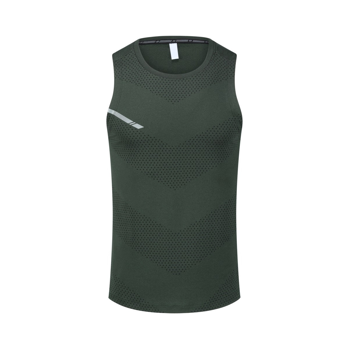 Men's solid color reflective quick drying vest in dark green