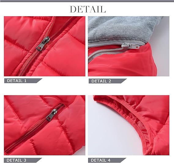 YOUTHUP Men's Sleeveless Quilted Down Jacket, Lightweight Color Hooded Vest, Thick Coats for Winter.