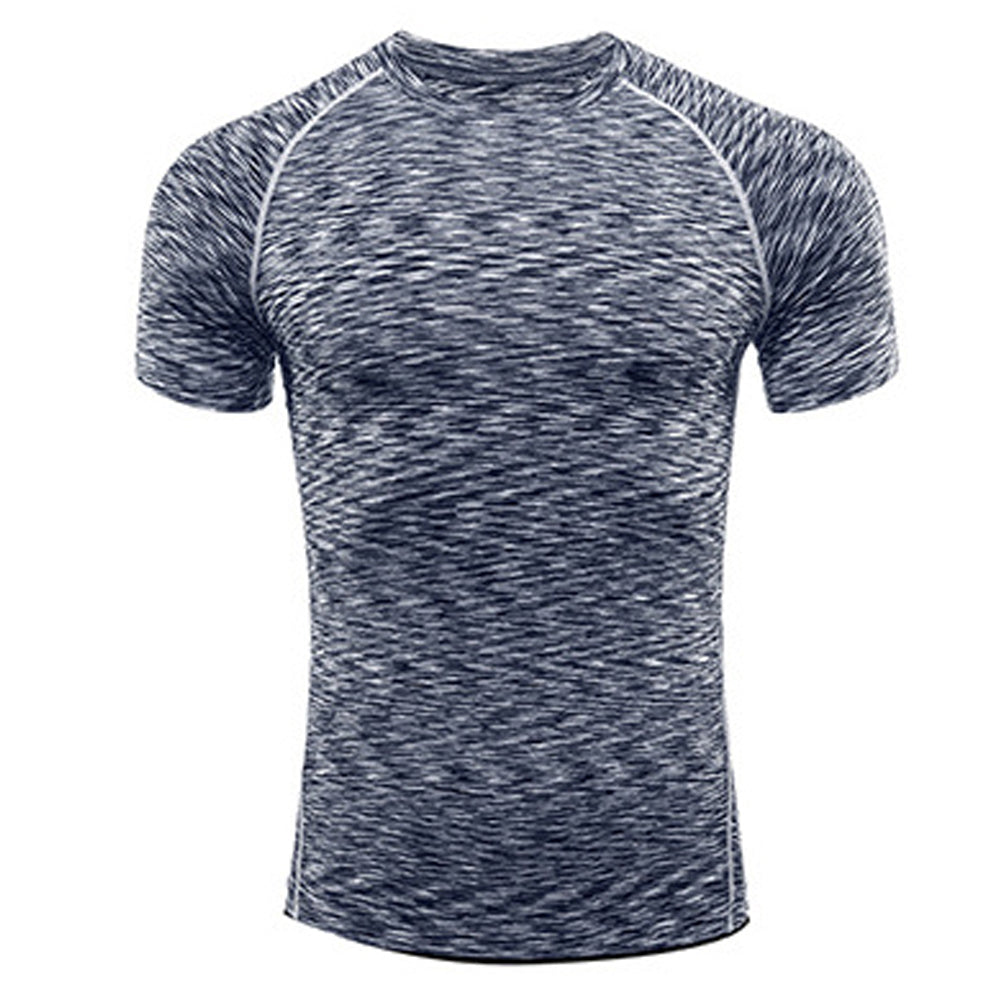 Men's Colorblock Round Neck Long Sleeve T-Shirt Dark Gray