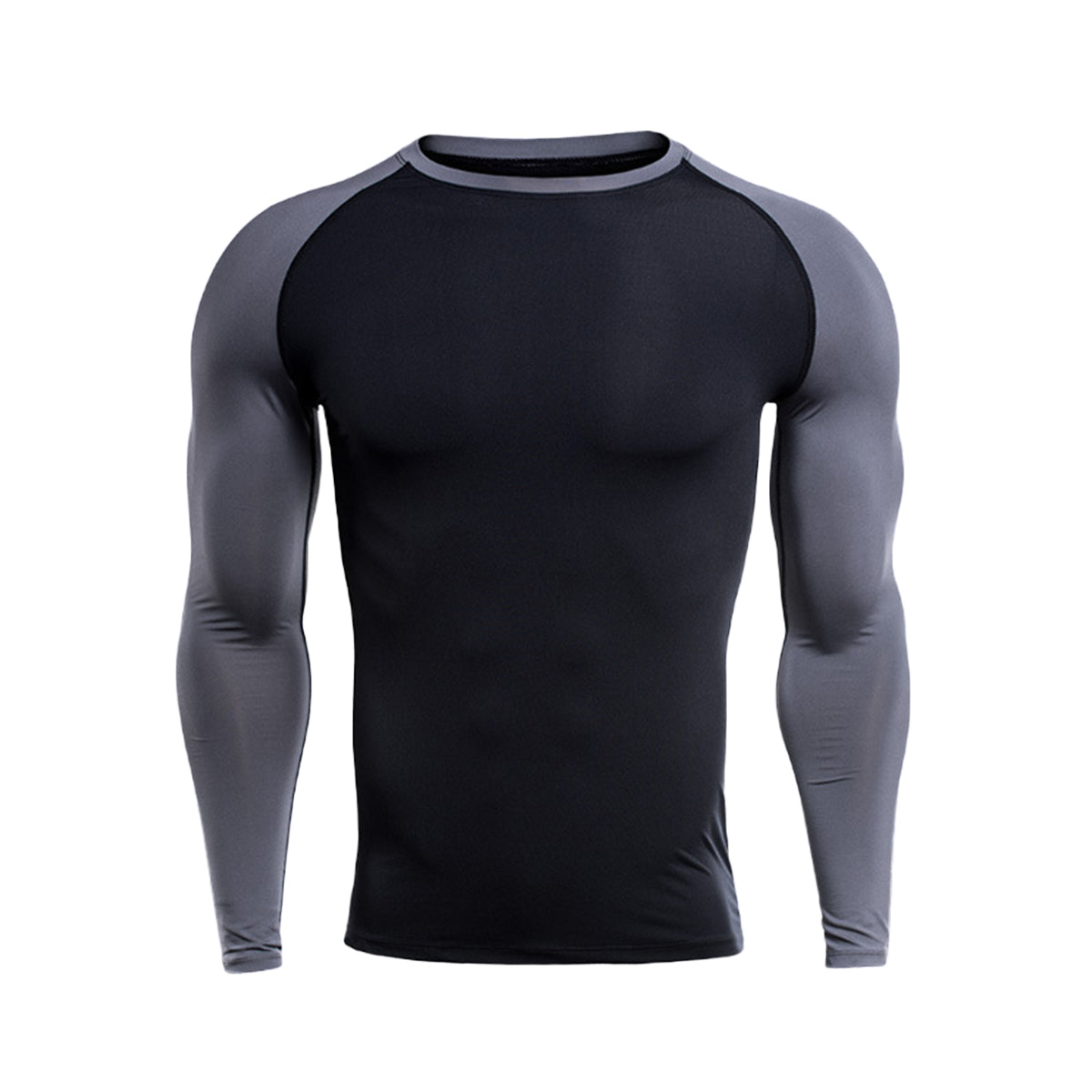 Men's Stretch Slim Long Sleeve T-Shirt 1019 White White Line