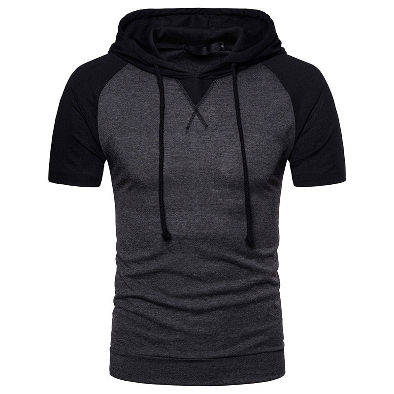 Men's Solid Color Round Neck Long Sleeve T-Shirt Rose Red