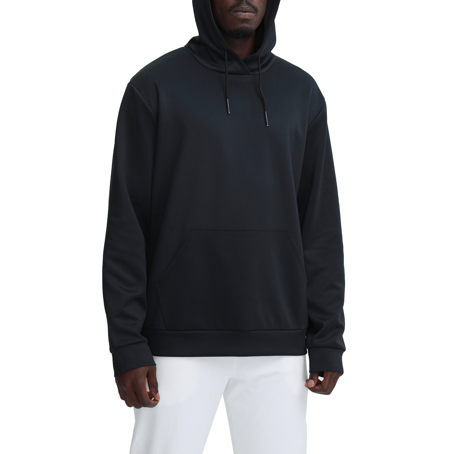 Men's sport hoodie in solid black