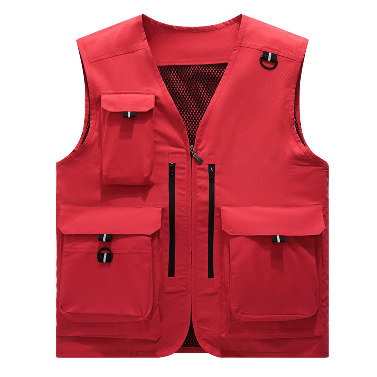 Men's solid work jacket red