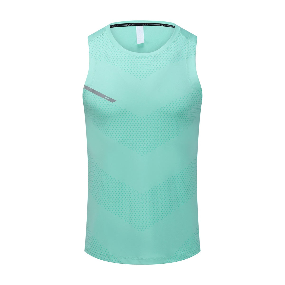 Men's solid color reflective quick drying vest in lake green