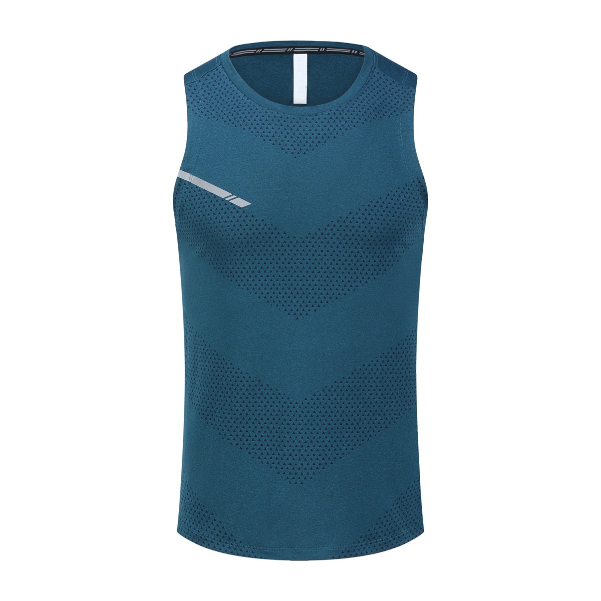 Men's solid color reflective quick drying vest in deep blue