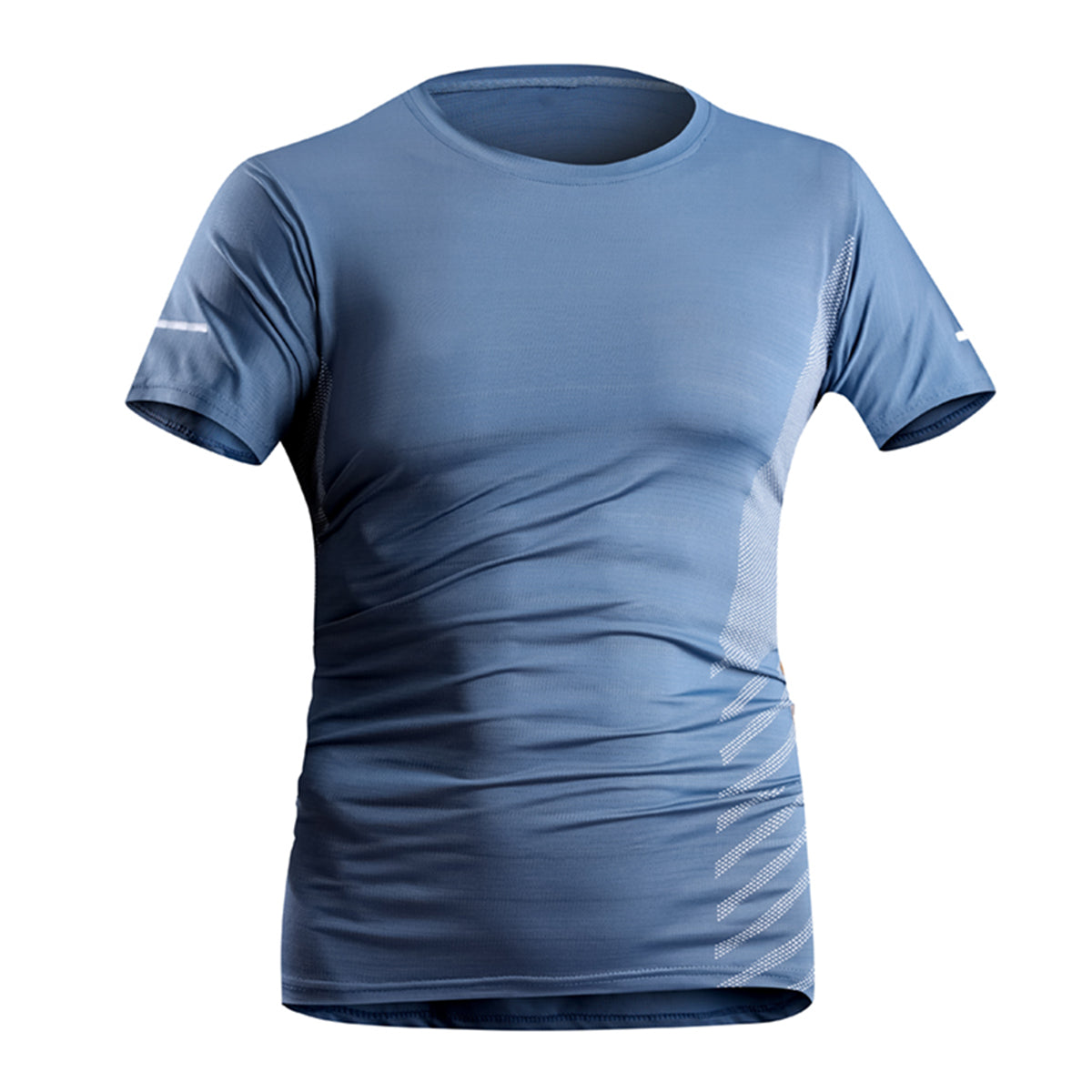 Men's Color Block Round Neck Short Sleeve T-Shirt Black