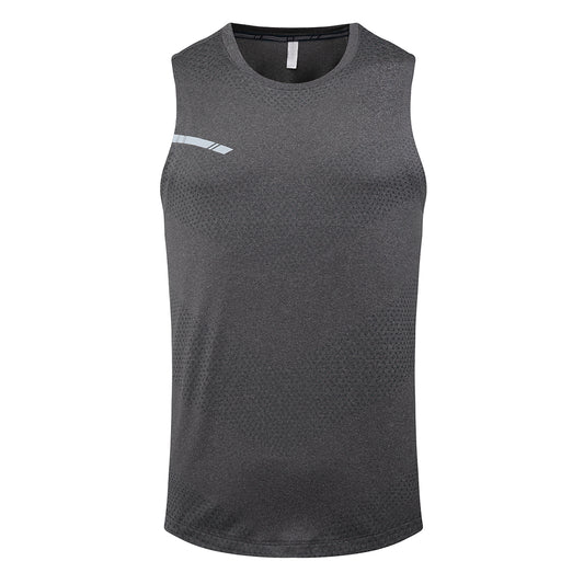 Men's solid color reflective quick drying vest in linen gray