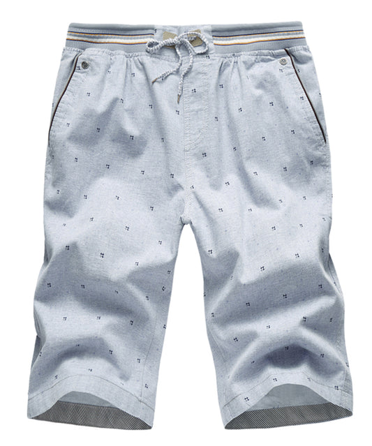 Men's thin sports and casual five quarter shorts, 1 day blue