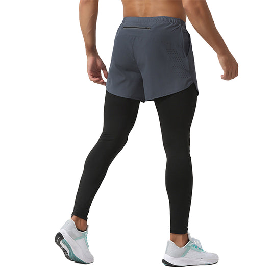 Two pairs of men's slacks in gray and black