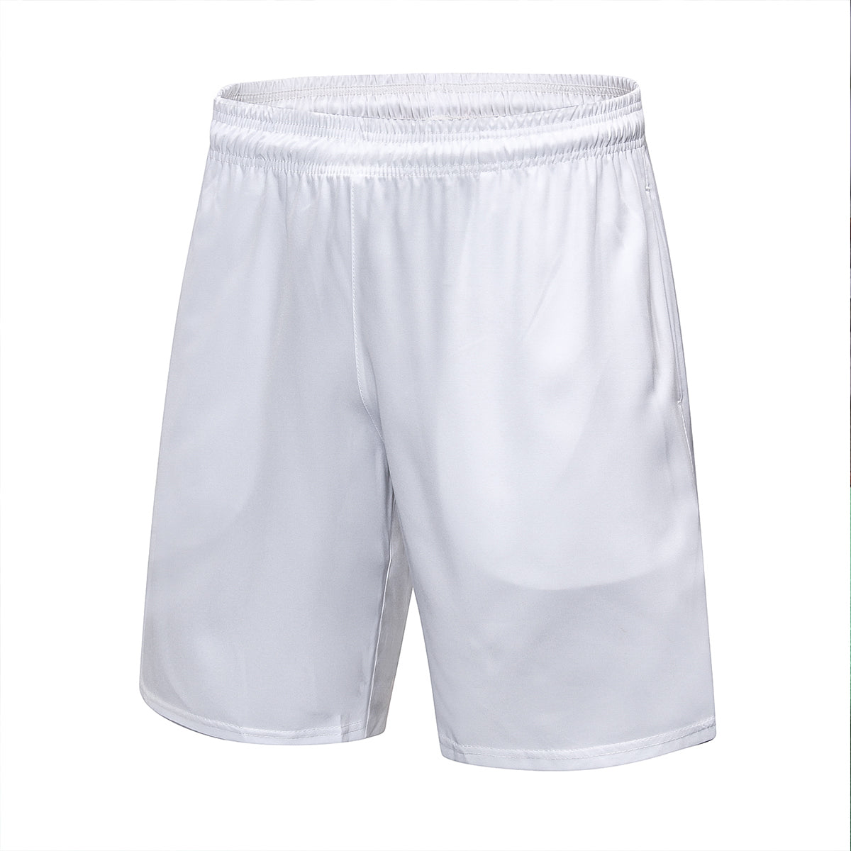 Men's solid color elastic quick drying five minute shorts white