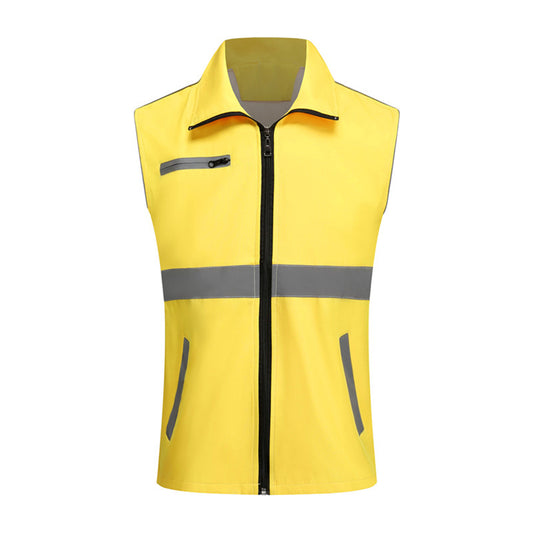 Men's reflective lapel vest in yellow