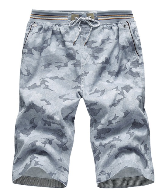 Men's thin sports and casual five quarter shorts 1701 sky blue