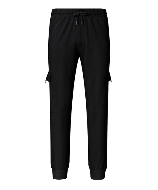 Men's multi pocket sports casual pants black