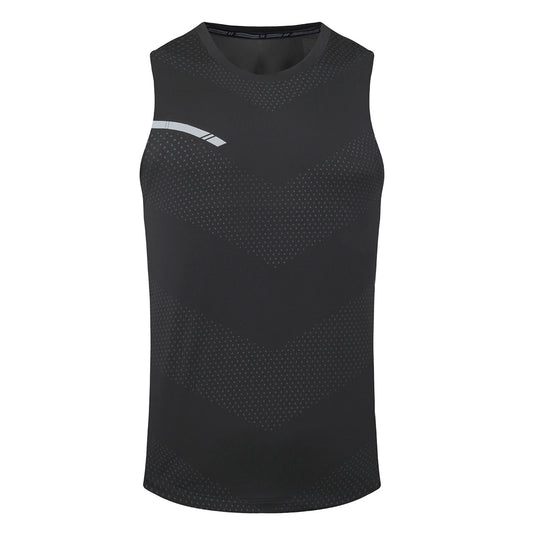 Men's solid color reflective quick drying vest in black