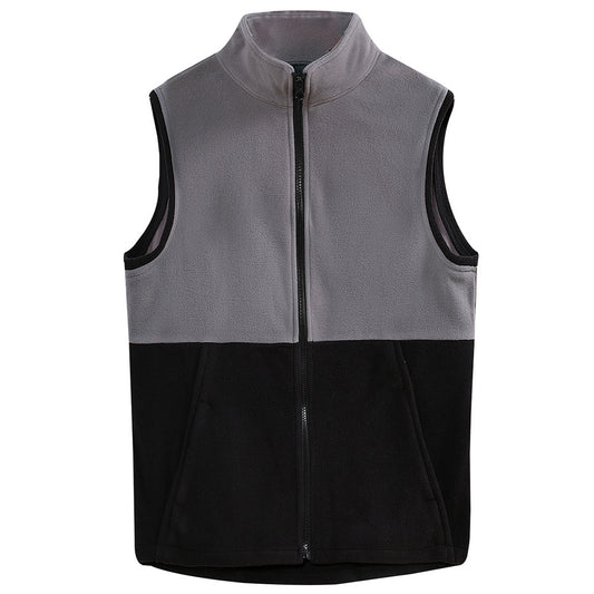 Men's casual patchwork camisole vest black gray