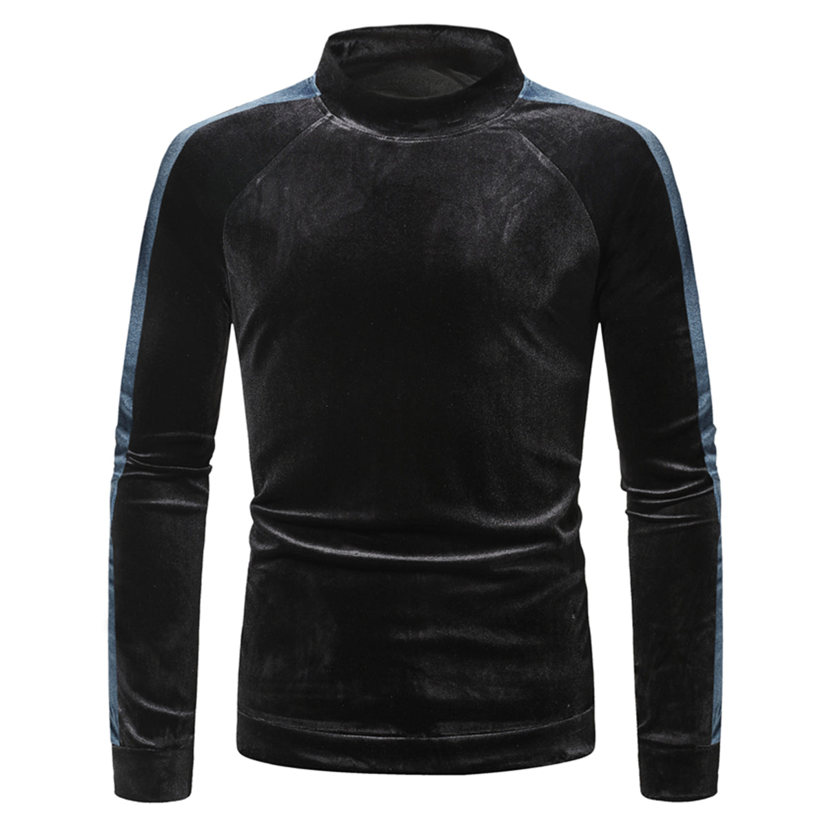Men's Solid Color Round Neck Short Sleeve T-Shirt Black