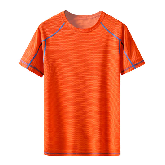 Men's Solid Color Breathable Short Sleeve T-Shirt