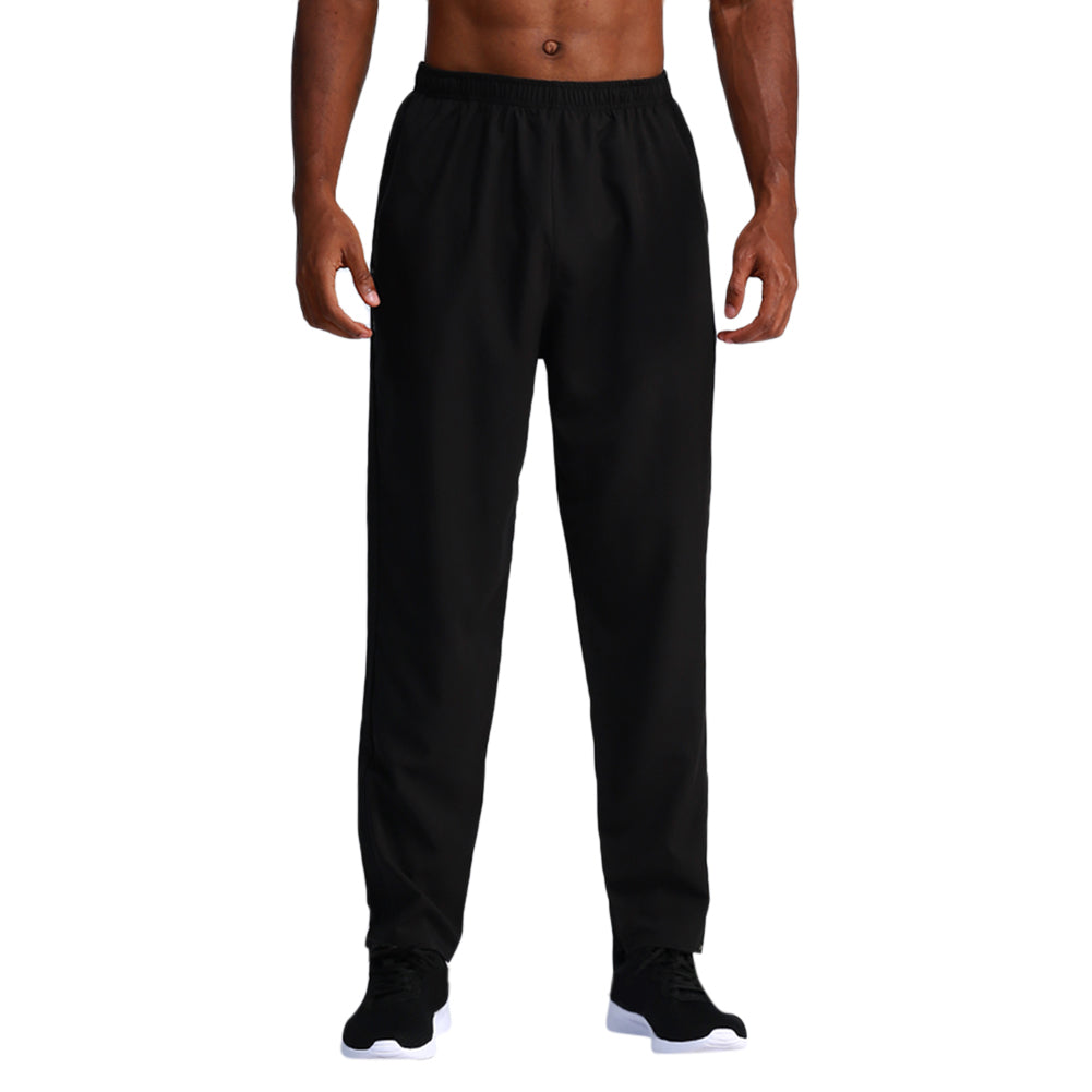 Men's quick drying solid color sports pants black