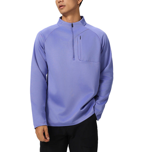 Men's solid color quick-drying sports jacket ash