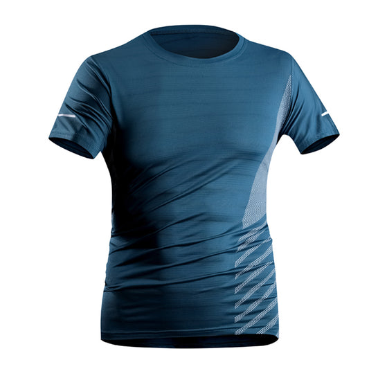 Men's Colorblock Round Neck Short Sleeve T-Shirt White