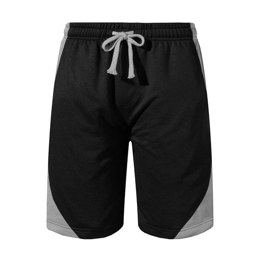 Men's color blocked five point sports shorts gray