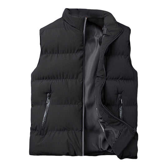Men's solid color vest in black
