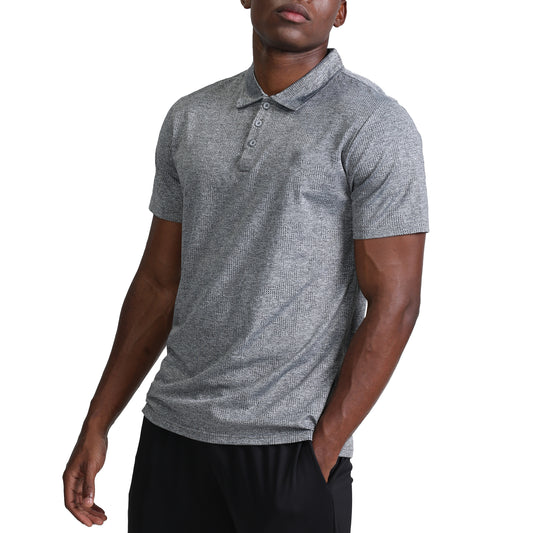 Men's loose round neck long sleeved T-shirt in gray