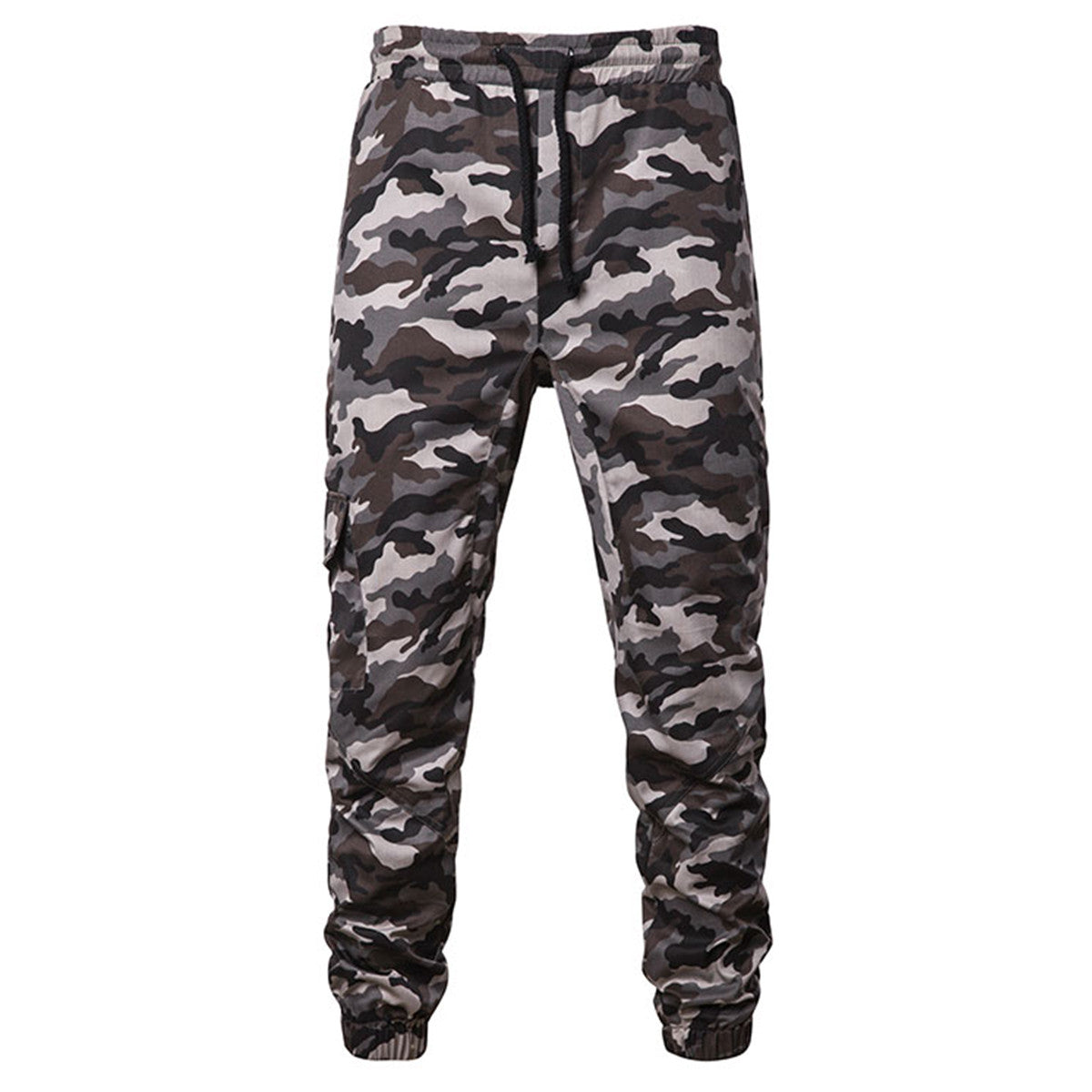 Men's camouflage sports casual pants gray