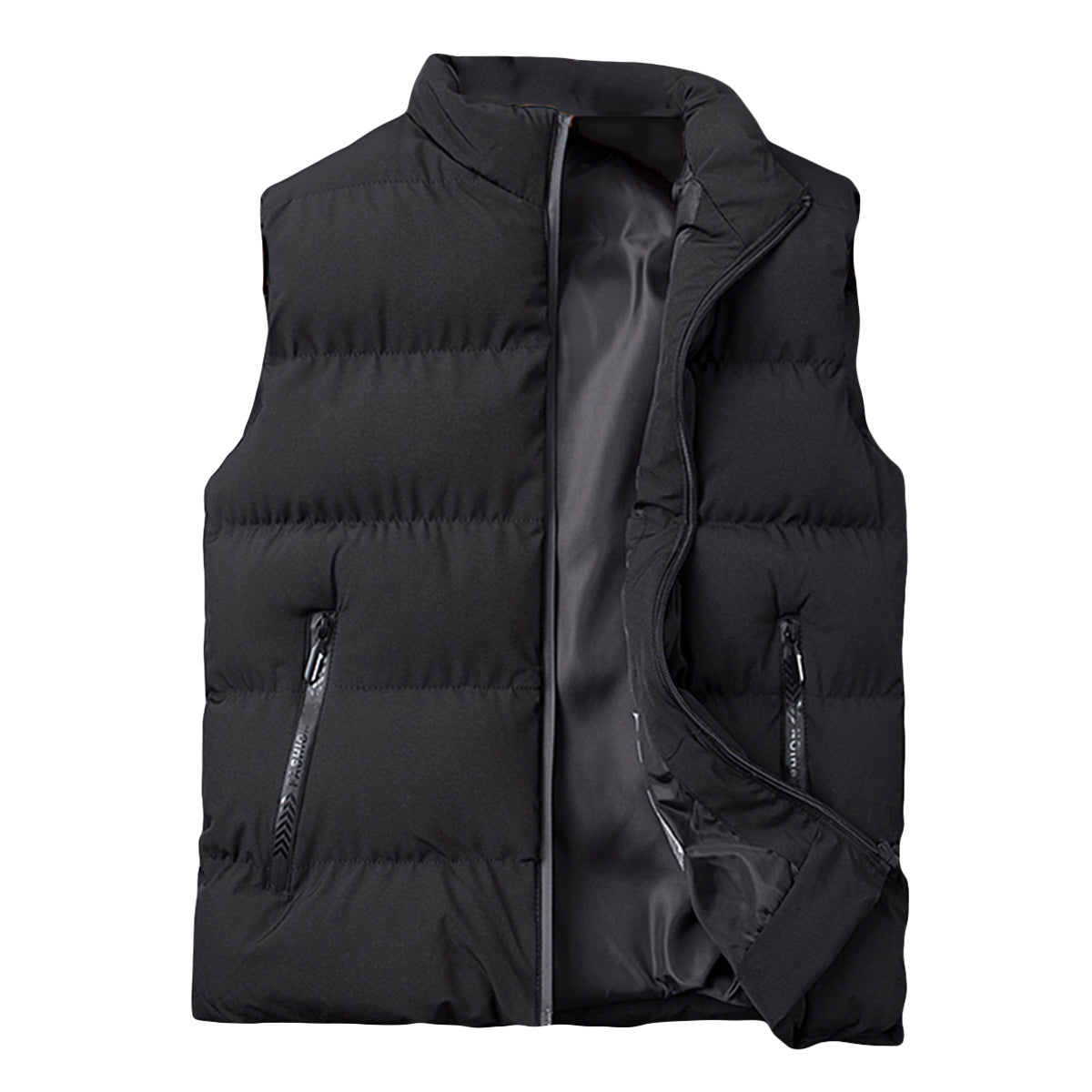Men's solid color vest in black
