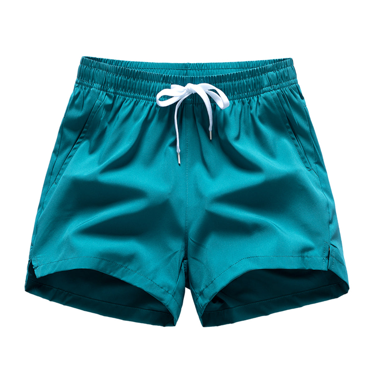 Men's ice silk quick drying casual shorts in dark blue