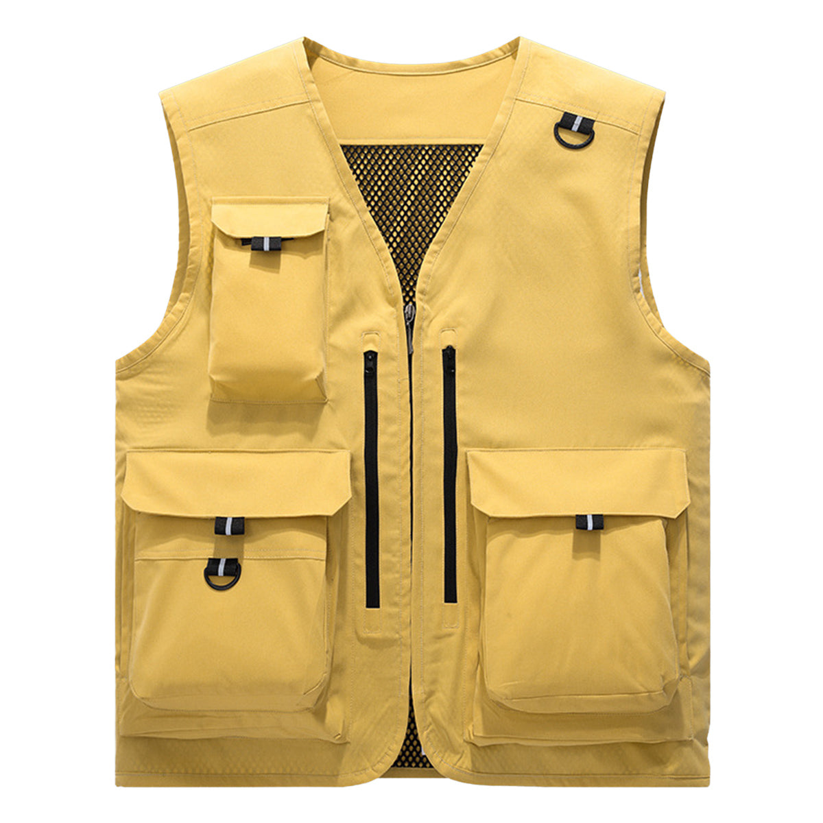 Men's solid work jacket yellow